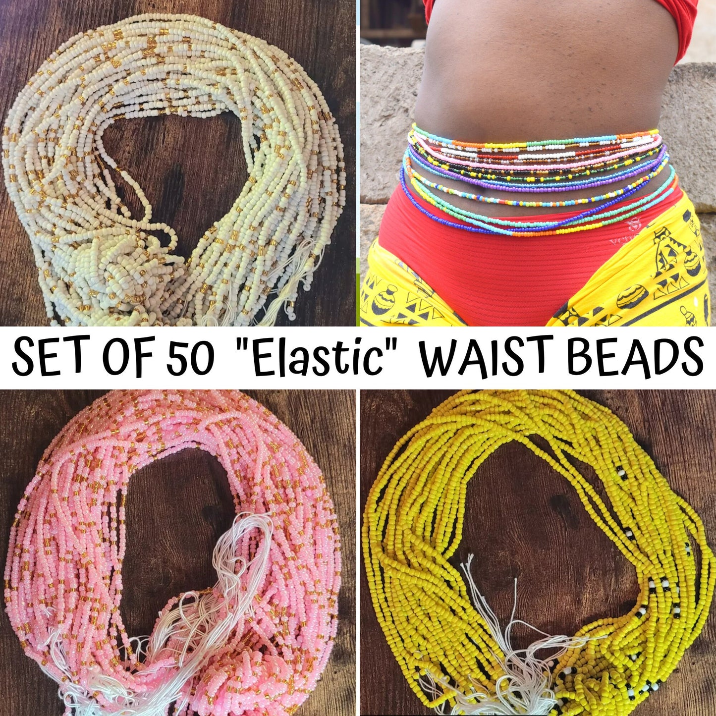 Waist Bead Bulk, Elastic Waist Beads, Stretchy Waist Beads, Waist Bead Set, Belly Bead, Ghana Waist Beads, Waist Jewelry, African Waist Bead